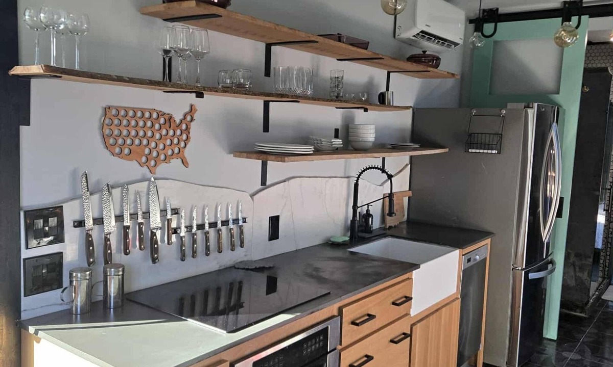 Wagoner House | Eco-Chic Container Tiny Home + Treehouse Deck