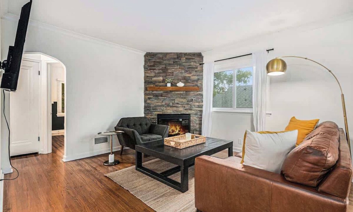 Morton Meadows House | Omaha Escape Central Getaway with Private Sauna!