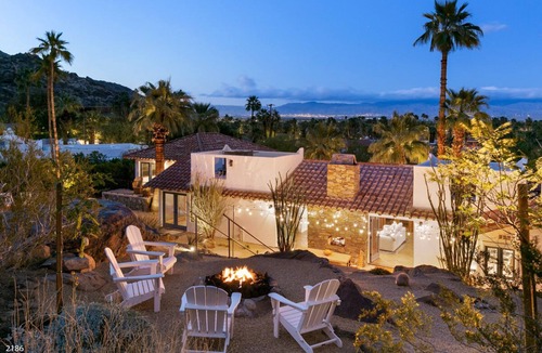 Palm Springs House | Authentic Spanish Hacienda! Expansive Mountain Views! Pool!