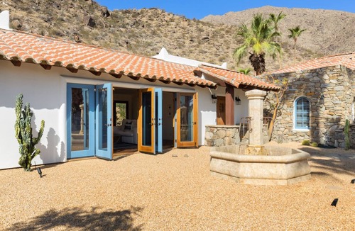 Palm Springs House | Authentic Spanish Hacienda! Expansive Mountain Views! Pool!