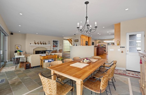 Hollywood Beach House | Beachfront abode with spacious deck, pool table, gas grill, smart TVs, & W/D