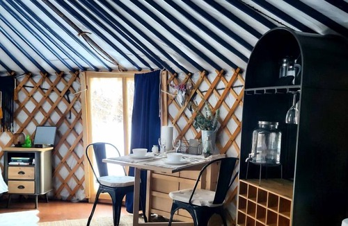 Gilford RV Rental | Charming Yurt Accommodation with Fire Pit Ideal for Camping near Lake Simcoe