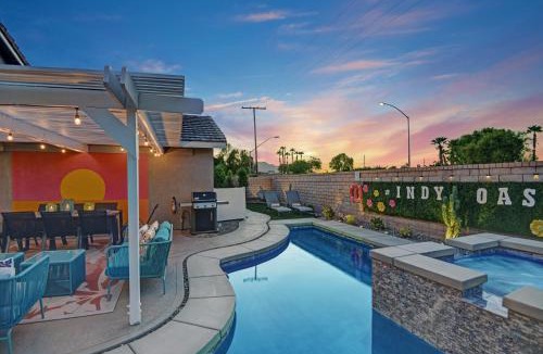 Indio House | IndyOasis: pool*spa*games*BBQ*4BR2BA. Wlk2Festivls