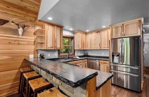 Eagle River House | Kentuck Lakefront w/Kayaks, Dock, AC, Foosball, Fire Pit