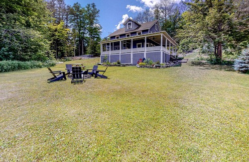 Fair Haven House | Lakefront home with huge yard, firepit, grill & wraparound porch - near hiking