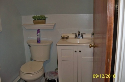 Des Plaines House | Loft Apt is above a detached Garage. Full bathroom, kitchenette, fridge, A/C