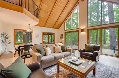 Shell Lake House | Private Beach on Shell Lake! Luxe Cabin Retreat