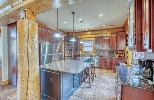 Marble Falls Cabin | Spacious 5-Acre Log Cabin | Pool, Hot Tub, Pets