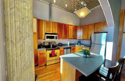 Cedar Falls Community Main Street Apartment | Studio Loft Above Main Street Cedar Falls! Free Downtown Parking!
