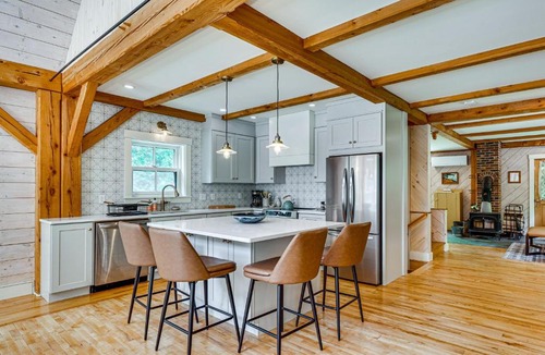 Craftsbury Common House | Tree-Lined Group Retreat on Little Hosmer Pond