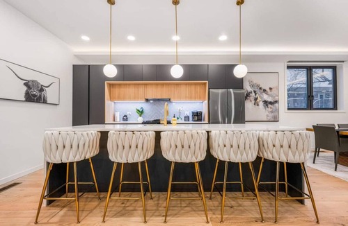 Uptown Apartment | Ultra-modern 4BR/2.5BA Uptown/Edgewater duplex, featuring a rooftop deck with fire pit and easy access to the lake, dining, shopping, and Chicago’s cultural highlights.