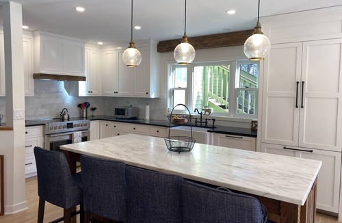 Stratton Mountain House | Updated luxury home on shuttle, with hot tub, sauna, fireplace, mountain views!
