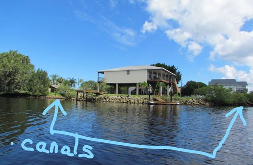 Map Of Hudson House | Water on 3 sides-1/3 acre! Gulf access fishing boating relaxing.