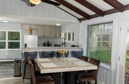 New Wilmington Cottage | Wi-fi Cottage Wooded Retreat with Private Hot Tub