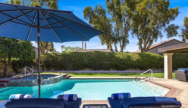 Boho Chic Rancho Mirage Home with Private Saltwater Pool and Jacuzzi