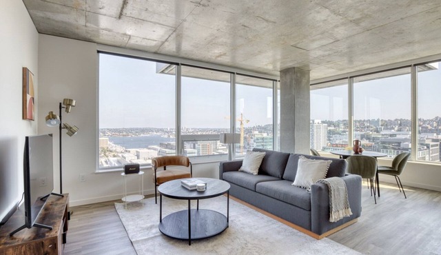 Bright South Lake Union 2BR w/W/D & Roof, nr Lake Union, by Blueground