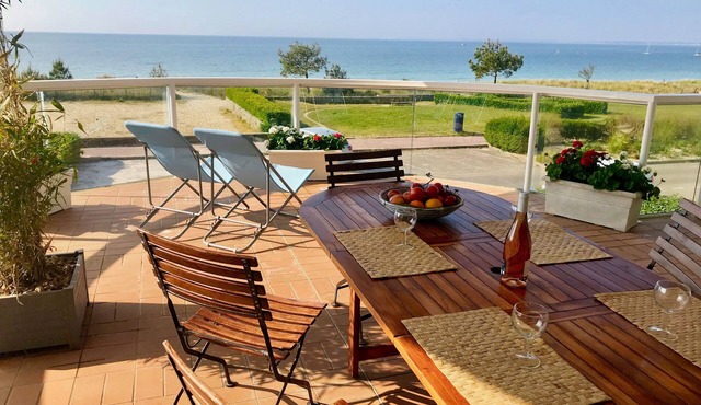 Seafront - Carnac Plage - Standing Apartment 120 m² - Terrace 40 m²