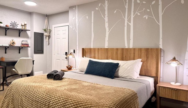 Set on peaceful 5 acres, 5 min from town, Private Building, Level 2 EV Charger
